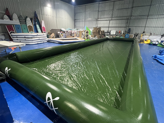 Jogos de bola de água para uso familiar piscina de água inflável verde para barco de remo