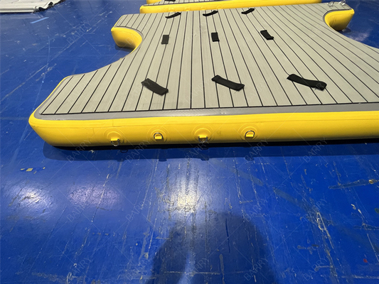 Drop Stitch Plataforma de Natação Inflável Doca Flutuante, Estação de Plataforma de Doca U Inflável Para Barco E Jet Ski