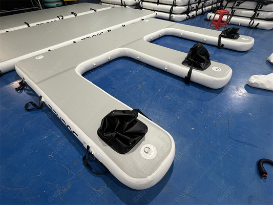 Alta Qualidade Personalização Doca Inflavel Deck E Forma Plataforma Flutuante Air Pontoon Doca Inflavel