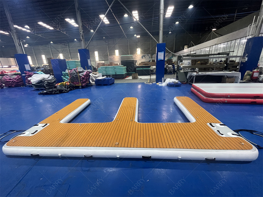 Alta Qualidade Personalização Doca Inflavel Deck E Forma Plataforma Flutuante Air Pontoon Doca Inflavel