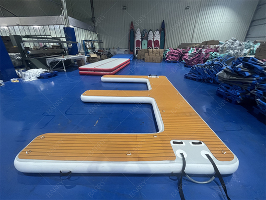 Alta Qualidade Personalização Doca Inflavel Deck E Forma Plataforma Flutuante Air Pontoon Doca Inflavel