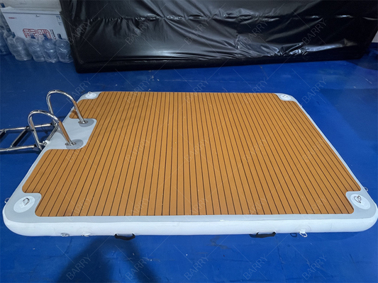 Escadaria de aço inoxidável 3x2x0.2m Inflável Jet Ski Dock Pontoon para estacionamento de barcos