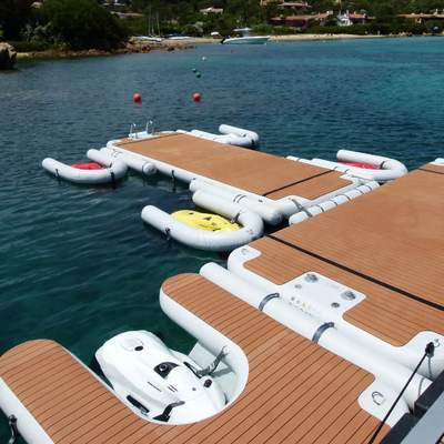 Doca flutuante inflável em forma de U para barcos a motor Doca de jet ski inflável