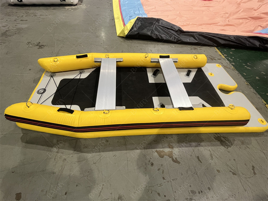 Pequeno caiaque inflável PVC Power Sailing Ce Light Weight Catamaran Barco a vela Hipalon Barco inflável Catamaran