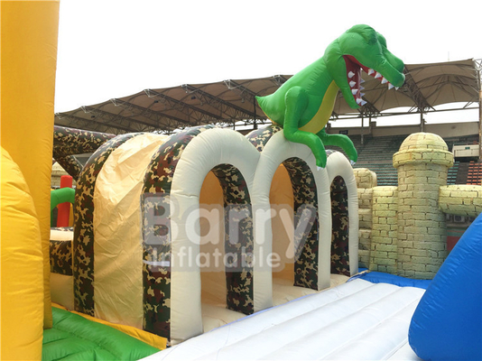 1600m2 O maior parque temático inflável do mundo Dinossauros indoor Outdoor Grande salto com jogo esportivo