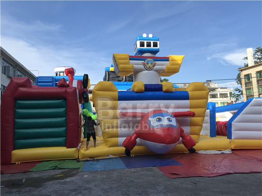 Super Wings Bounce Playground Parque temático Cartoon Indoor Inflatable Play Area