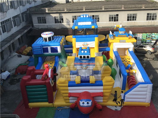 Super Wings Bounce Playground Parque temático Cartoon Indoor Inflatable Play Area