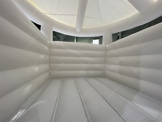 5x4.5x4.5m Bouncers infláveis interiores brancos com cobertura