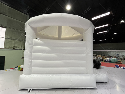 5x4.5x4.5m Bouncers infláveis interiores brancos com cobertura