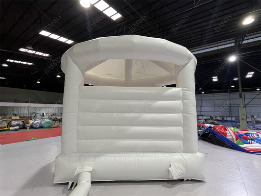 5x4.5x4.5m Bouncers infláveis interiores brancos com cobertura