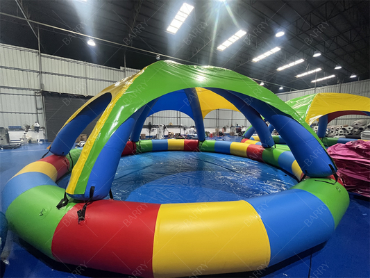 Piscina inflável de PVC de 8 m com tenda para uso comercial