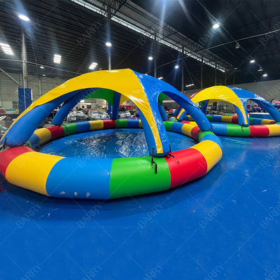 Piscina inflável de PVC de 8 m com tenda para uso comercial