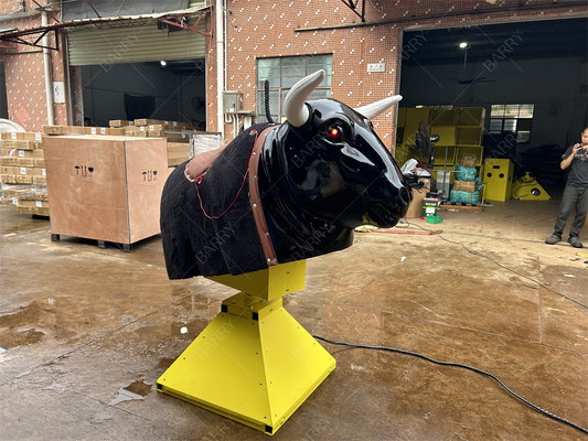 Passeio de Touro Mecânico Inflável para Adultos - Simulador de Rodeio Vermelho