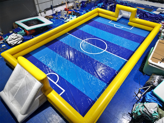 Campo de futebol inflável 20x10m Travessia de PVC com sopro de ar