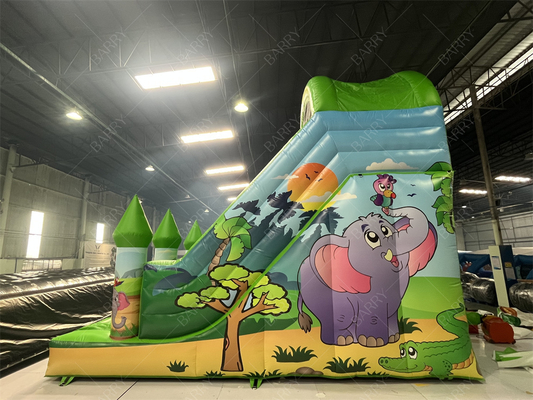 Escorrega insuflável animal 6x4M personalizável para crianças