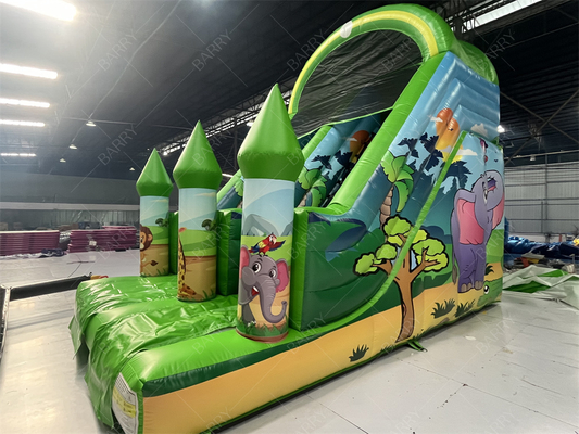 Escorrega insuflável animal 6x4M personalizável para crianças