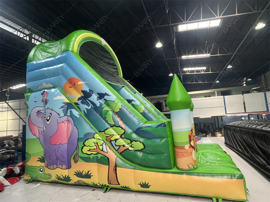 Escorrega insuflável animal 6x4M personalizável para crianças