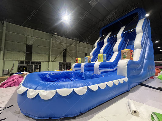 Parque de diversões Jardim ao ar livre Big Kid Slides de água duplos infláveis para adolescentes pátio traseiro