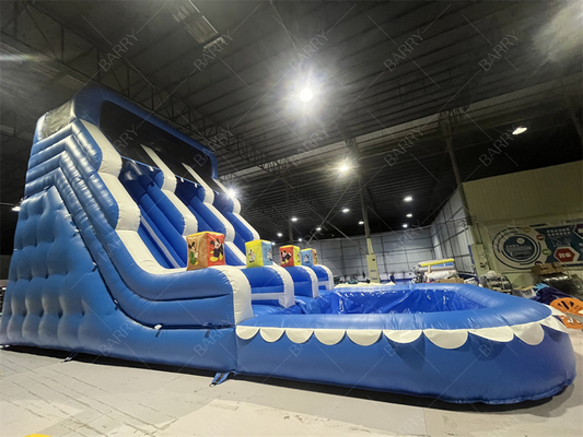 Parque de diversões Jardim ao ar livre Big Kid Slides de água duplos infláveis para adolescentes pátio traseiro