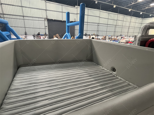 Tecido de ponto de queda quente de segurança Novo material Inflável Feito sob medida Cinza Piscina Inflável Poço de Bolas Para Crianças
