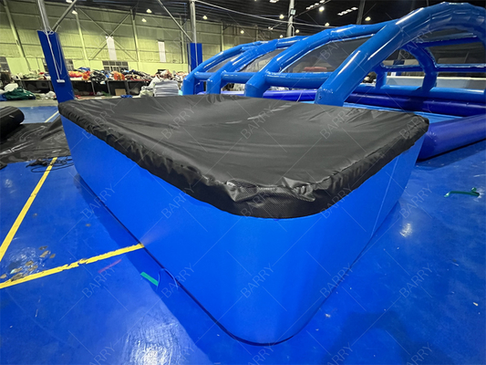 Banheira de gelo azul escuro Pvc padrão de queda de pontos piscina inflável com cobertura para crianças