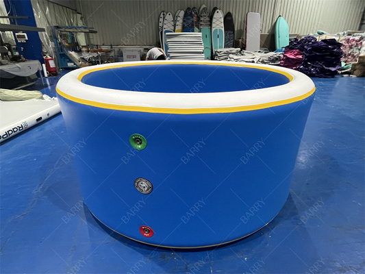 Piscadeira rodada familiar de uso pesado e personalizado Dwf Outdoor Drop Stitch Piscina inflável de gelo de banho de verão piscina no quintal