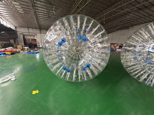Bola de Rolar Zorbing Humana Maluca de 2,5m em PVC TPU, Bola Zorb Inflável para Crianças e Adultos