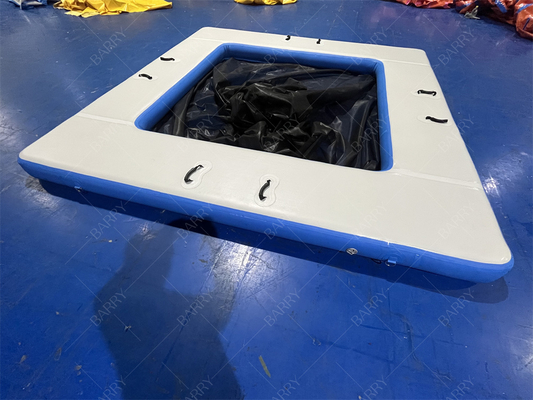 Piscina de Iate de Mar Inflável Anti-Medusa Oceano Flutuante Tenda de Ilha de Oceano Natação Piscina de Mar Inflável Com Rede