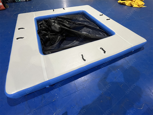 Piscina de Iate de Mar Inflável Anti-Medusa Oceano Flutuante Tenda de Ilha de Oceano Natação Piscina de Mar Inflável Com Rede