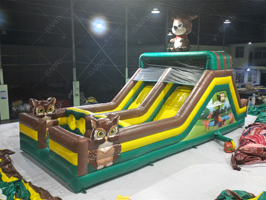 Gigante inflável salto salto deslizante curso de obstáculos inflável jogo obstáculos trampolín parque para crianças e adultos