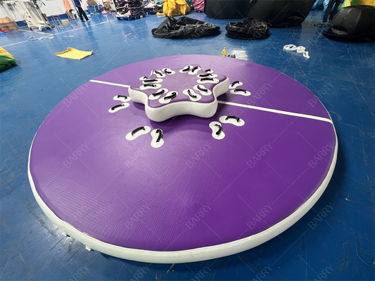 Tubo Redondo de PVC com Costura Drop Stitch Roxo, Brinquedos Aquáticos Infláveis para Piscinas e Lagos