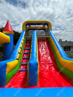 Castelo Escorregador Insuflável Combinado em Lona PVC Personalizado para Crianças