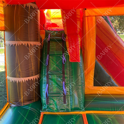 Casa inflável infantil dinossauro com escorrega Castelos infláveis Dino Bouncy Castle com escorrega e soprador