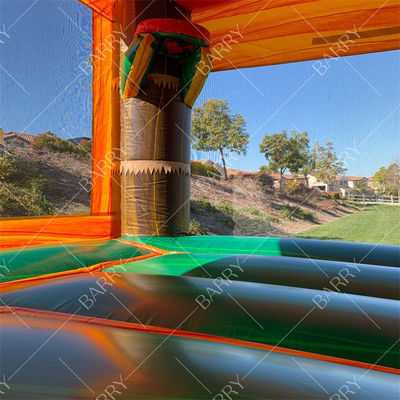 Casa inflável infantil dinossauro com escorrega Castelos infláveis Dino Bouncy Castle com escorrega e soprador