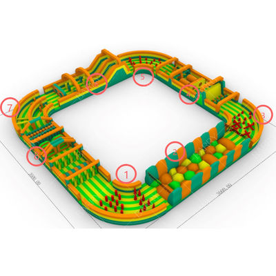 Parque Infantil Inflável Comercial Personalizado com Curso de Obstáculos - Diversão Emocionante para Todas as Idades