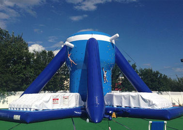 Jogos interativos infláveis livres de Klimb, grande parede de escalada inflável do azul 28ft