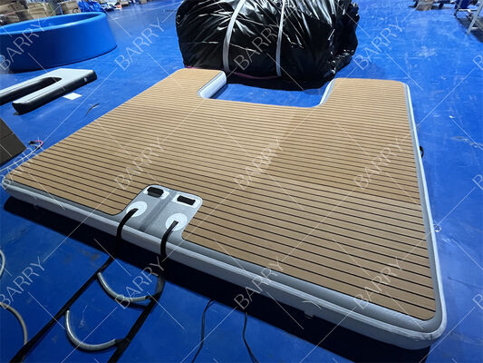 3m Drop Stitch Yacht Pontoon para Praia e Lago Plataforma de Doca Flutuante Inflável