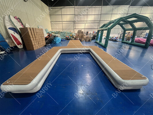Ilha Flutuante de Água Jetski Dock Inflável Y Pontoon Plataforma de Dock de Barco a Motor