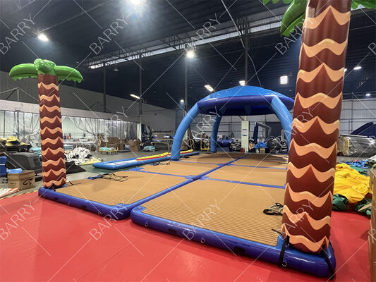 Plataformas Flutuantes Infláveis ​​Personalizadas com Tenda para Águas Oceânicas e Bananas Flutuantes na Água