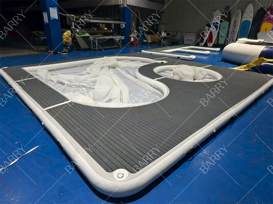 Nova Coleção Piscina de Natação Inflável Flutuante Portátil Personalizada para Oceano com Rede