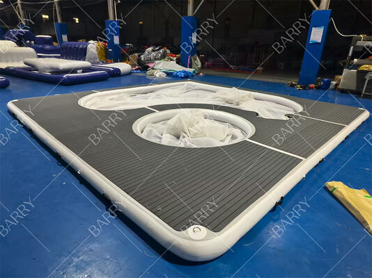 Nova Coleção Piscina de Natação Inflável Flutuante Portátil Personalizada para Oceano com Rede
