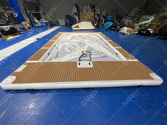 Piscina Inflável de Iate de Água-Viva com Tubo de Ponto Solto para o Verão, Piscina Inflável para Natação no Mar com Rede