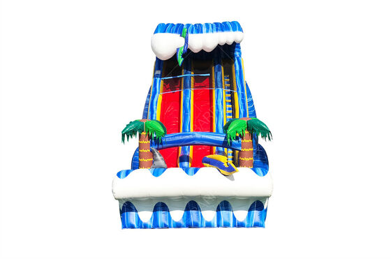 Escorregador DUPLO SHARK SIGHTED de 24 pés para quintal ao ar livre, de nível comercial, para crianças e adultos