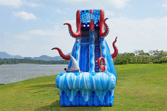 Adultos Grande Salto de Água Comercial Inflável 25ft Ocean Battle Slide Pool