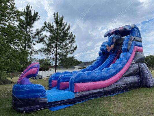 Escorregador Inflável com Tema de Sereia para Crianças para Brincadeiras e Entretenimento ao Ar Livre