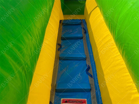 Rainbow Themed Inflatable Water Slide with Pool, Kids Outdoor Colorful Water Play Equipment with Ball Pit