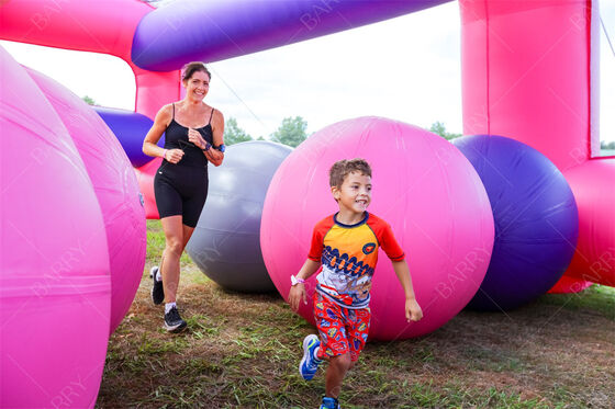 Curso de obstáculo inflável 5k dos jogos exteriores do desenvolvimento de equipes com PVC de Plato