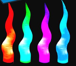 O tubo 8 do sexo conduziu a cor em mudança da coluna inflável de Lighing para a exposição