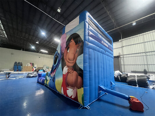 Escorregador Inflável Triplo Temático Lilo & Stitch | Escorregador Aquático Infantil de Grau Comercial