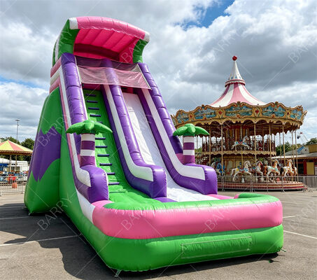 18ft Alto Safari Tiger Impressão Slide Inflável de Água